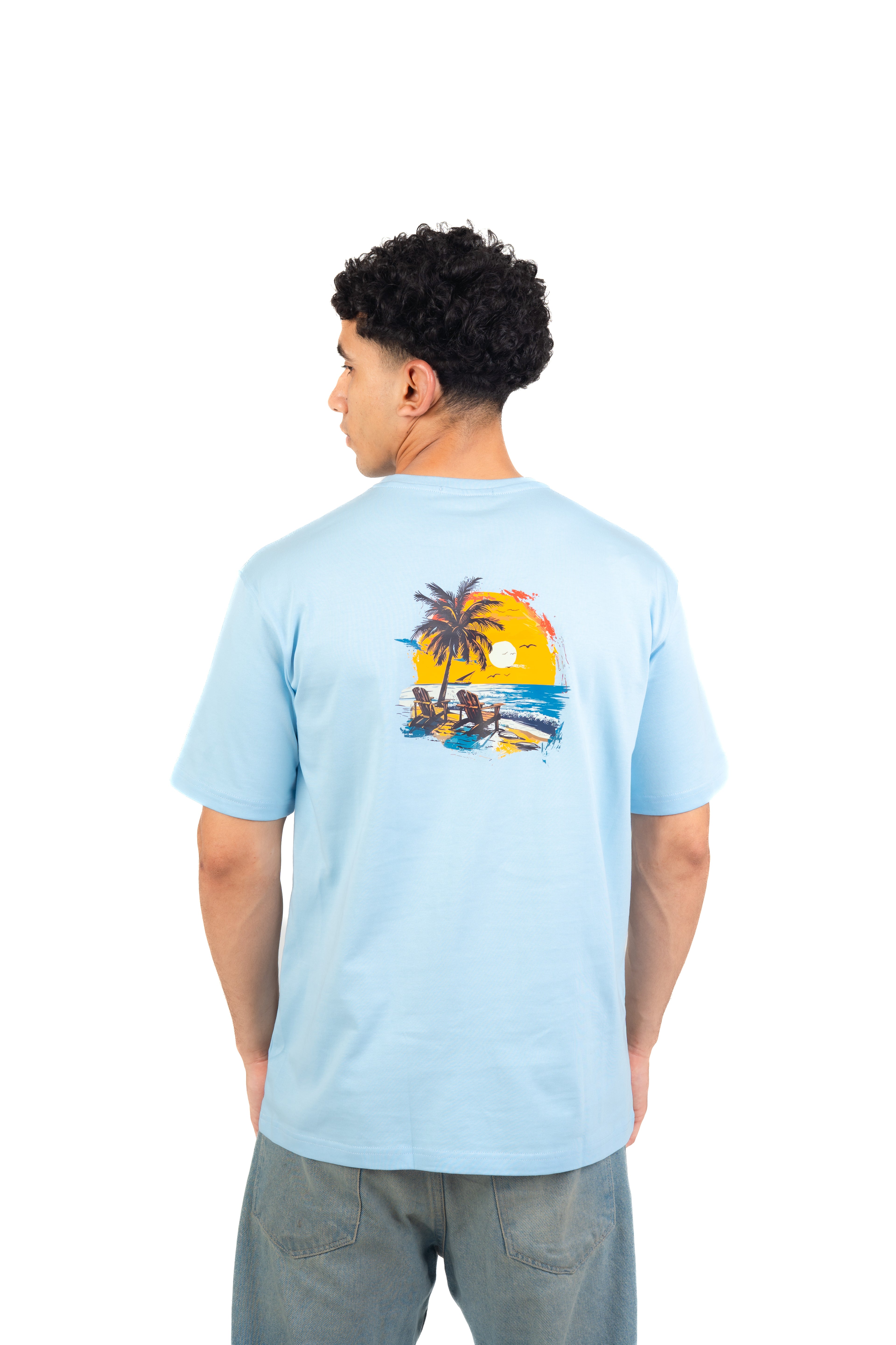 Palm Sunset printed T-shirts
