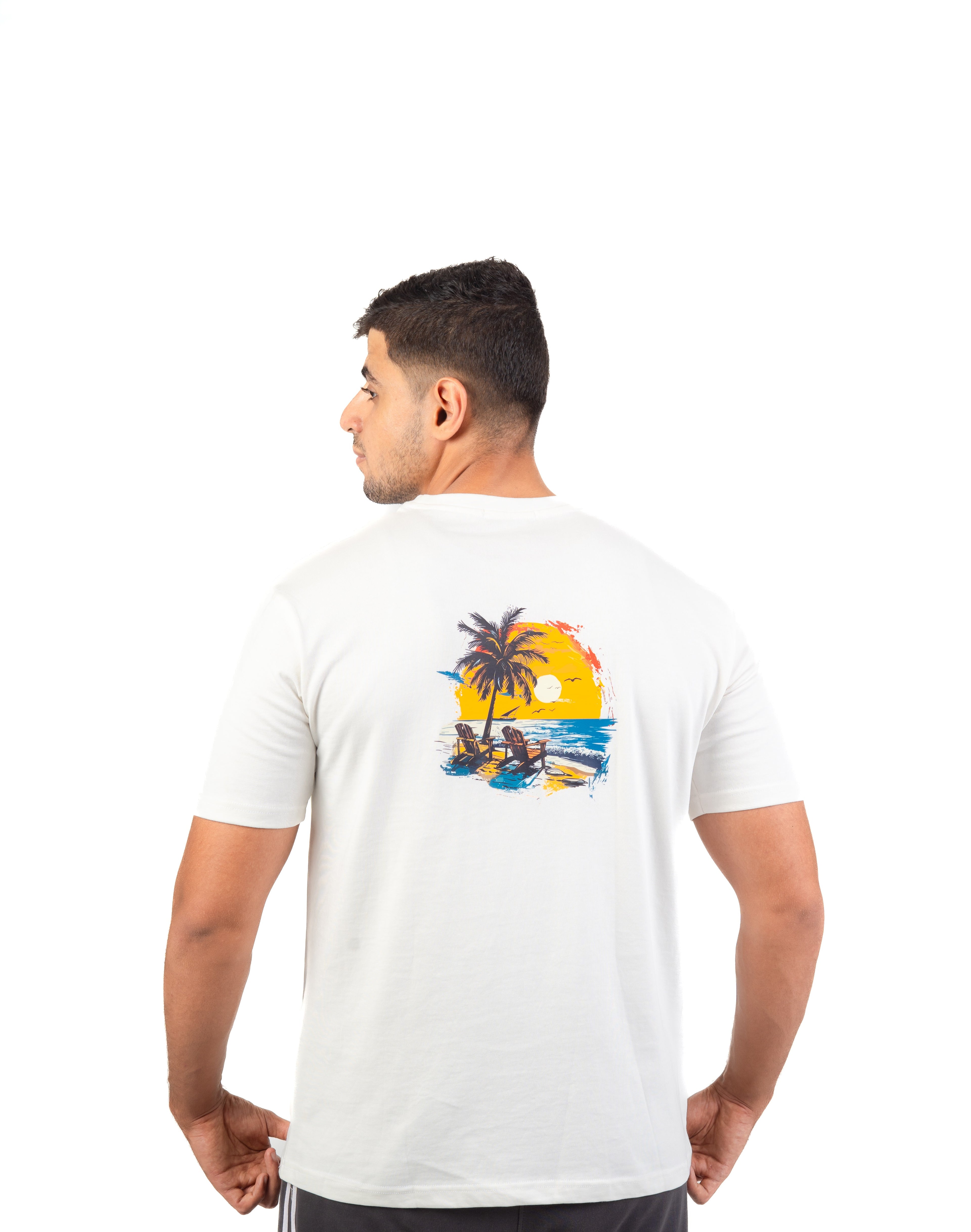 Palm Sunset printed T-shirts