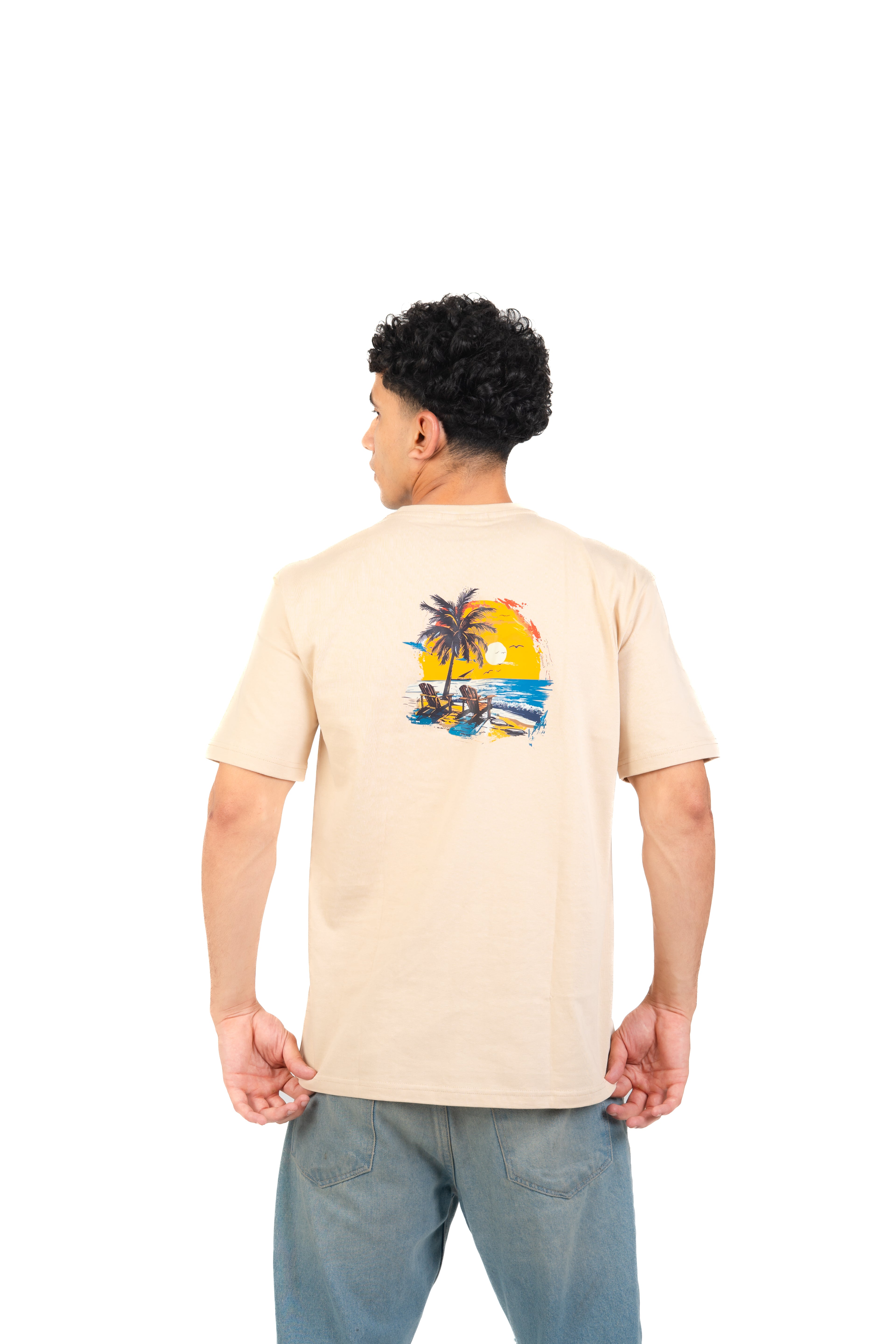 Palm Sunset printed T-shirts